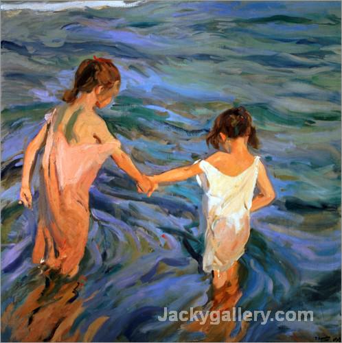 Children in the Sea by Joaquin Sorolla y Bastida paintings reproduction